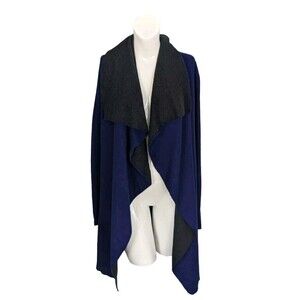 Eileen Fisher Blue and Black Cardigan